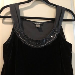 Sunny Taylor | Black Velvet Beaded Top